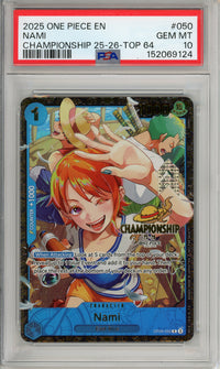 One Piece Graded: Nami OP09-050 Championship 25-26 Top 64 PSA 10