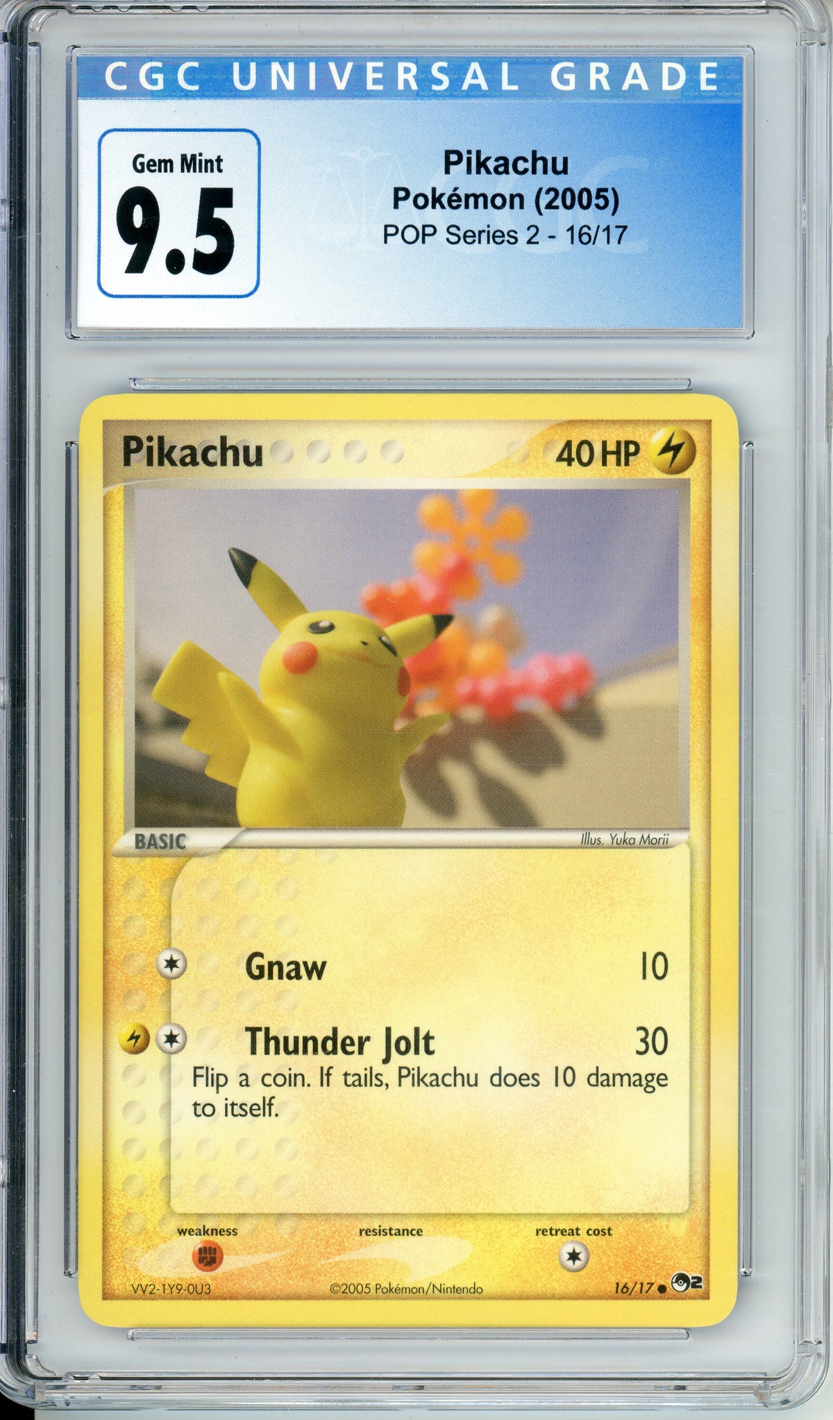 Pokemon Graded: Pikachu 16/17 Pop Series 2 (2005) CGC 9.5