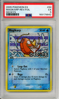 Pokemon Graded: Magikarp 64/107 Deoxys (2005) Reverse Foil PSA 5