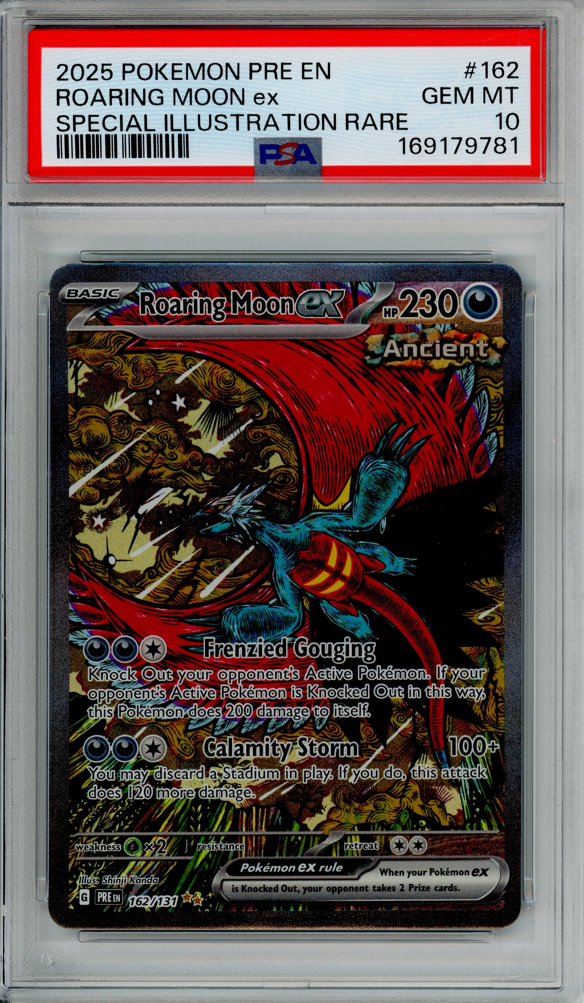 Pokemon Graded: Roaring Moon ex 162/131 Prismatic Evolutions (2025) SIR PSA 10