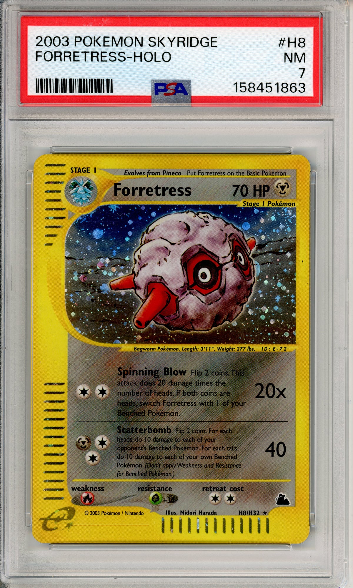 Pokemon Graded: Forrestress H8/H32 Skyridge (2003) Holo PSA 7