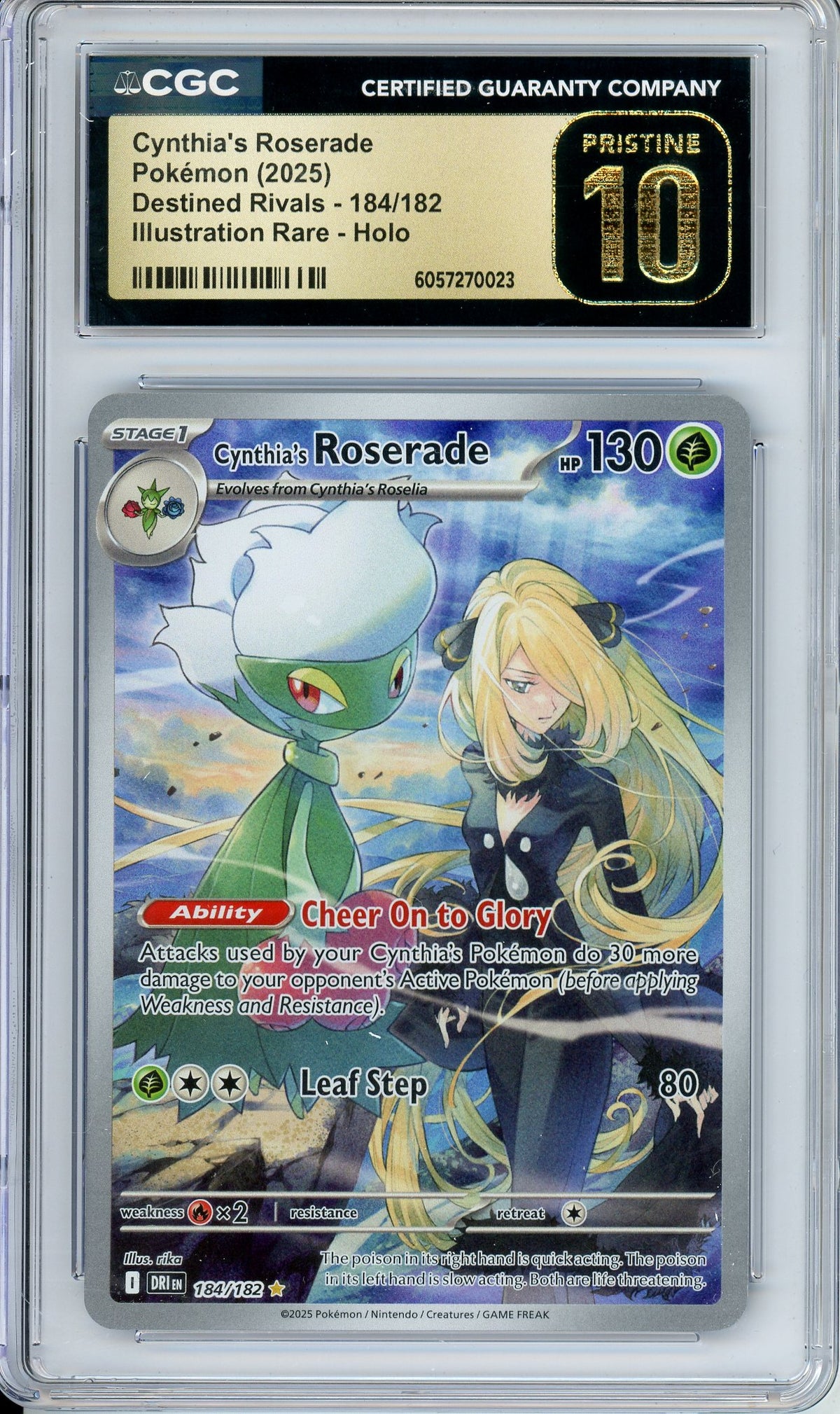 Pokemon Graded: Cynthia's Roserade 184/182 Destined Rivals (2025) Illu – Double Infinity Gaming