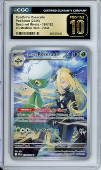 Pokemon Graded: Cynthia's Roserade 184/182 Destined Rivals (2025) Illustration Rare Holo CGC Pristine 10