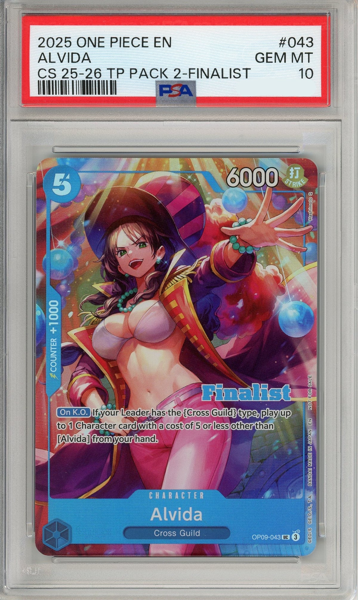 One Piece Graded: Alvida OP09-043 Championship 25-26 Finalist PSA 10