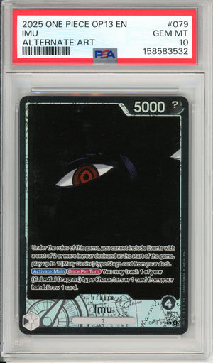 One Piece Graded: Imu OP13-079 Carrying On His Will Alt Art PSA 10