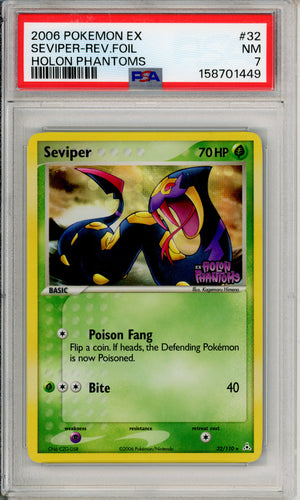 Pokemon Graded: Seviper 32/110 Holon Phantoms (2006) Reverse Foil PSA 7
