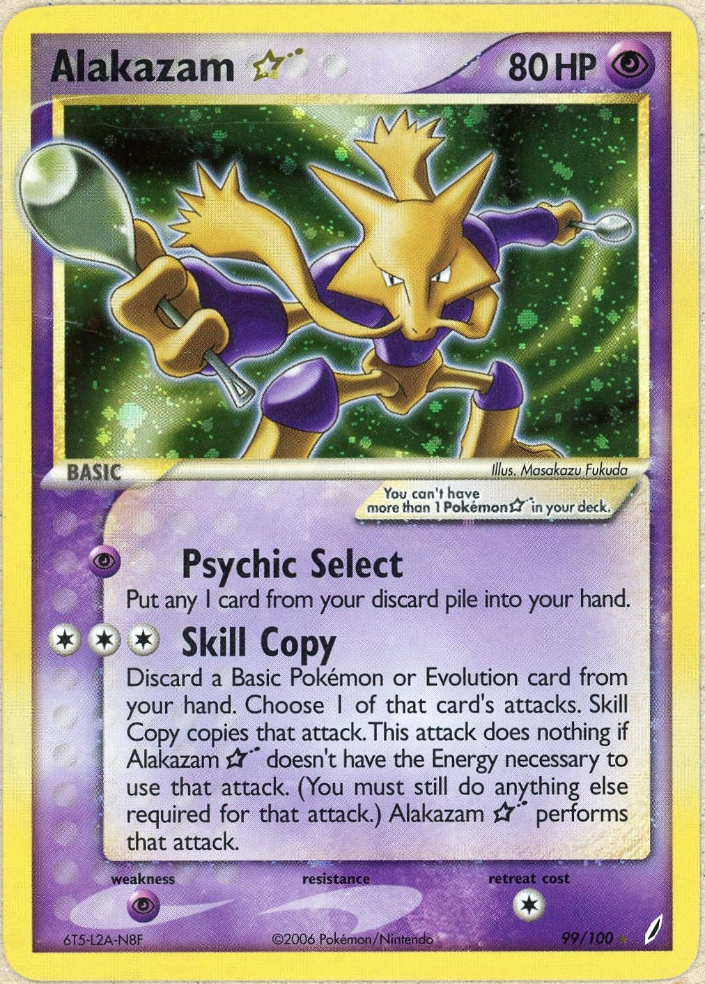 ★あさみ★アパルトモンGOLDEN  SKY-STAR Pokemon Single: Alakazam Gold Star 99/100 Crystal Gaurdians 2006