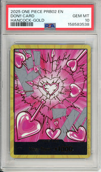 One Piece Graded: Don!! Card Hancock Gold The Best Vol.2 PSA 10