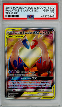 Pokemon Graded: Latias & Latios GX 170/181 Team Up (2019) Full Art PSA 10