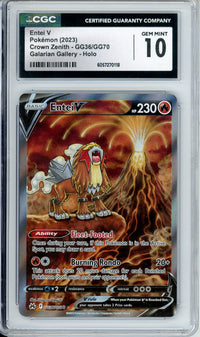 Pokemon Graded: Entei GG36/GG70 Crown Zenith (2023) Galarian Gallery Holo CGC 10