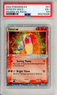 Pokemon Graded: Entei ex 91/95 Magma Vs. Aqua (2004) Holo PSA 5.5