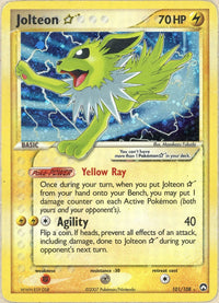 Pokemon Single: Jolteon Gold Star 101/108 Power Keepers 2007 (DMG) Holo