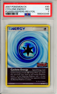 Pokemon Graded: Cyclone Energy 90/108 Power Keepers (2007) Reverse Foil PSA 7