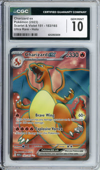 Pokemon Graded: Charizard ex CGC 10 183/165 Scarlet & Violet (2023) Ultra Rare Holo CGC 10