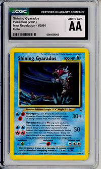 Pokemon Graded: Shining Gyarados 65/64 Neo Revelation (2001) Holo CGC AA