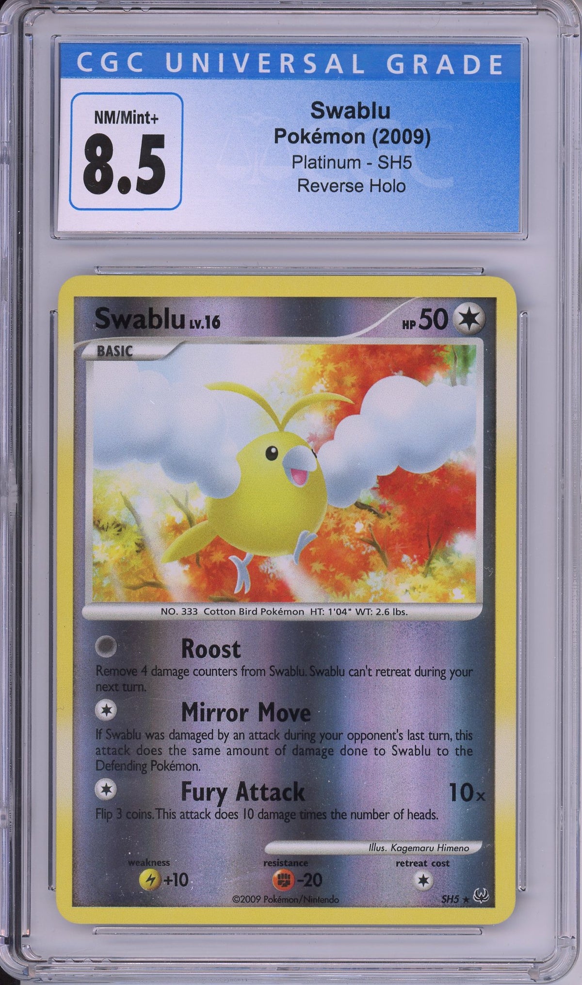 Pokemon Graded: Swablu CGC 8.5