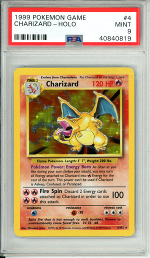Pokemon Graded: Charizard 4/102 Base Set (1999) Holo PSA 9