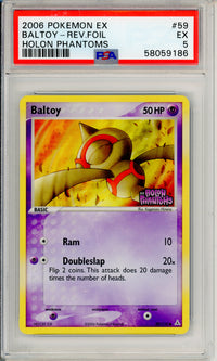 Pokemon Graded: Baltoy 59/110 Holon Phantoms (2006) Reverse Foil PSA 5