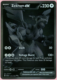 Pokemon Single: Zekrom ex 172/86 Black Bolt (2025) Holo NM