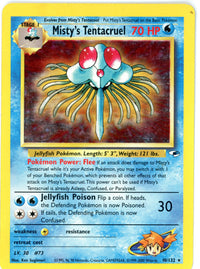 Pokemon Single: Misty's Tentacruel #10/132 Gym Heroes Unlimited Holo MP