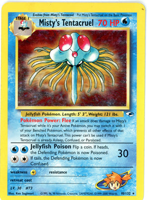 Pokemon Single: Misty's Tentacruel #10/132 Gym Heroes Unlimited Holo MP
