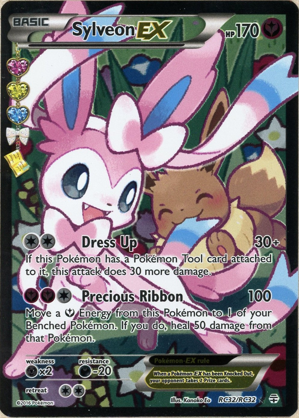 Pokemon Single: Sylveon EX 8/64 Generations Radiant Collection (2016) Holo NM