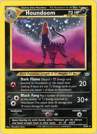 Pokemon Single: Houndoom 1st Edition 8/64 Neo Revelations (2000) Holo NM