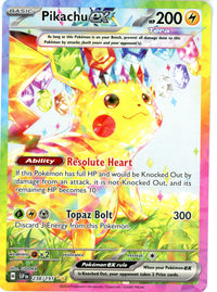 Pokemon Single: Pikachu EX 238/191- SV08 Holo NM
