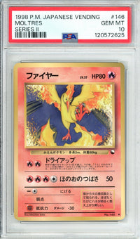 Pokemon Graded: JP Moltres #146 Vending Series II (1998) PSA 10