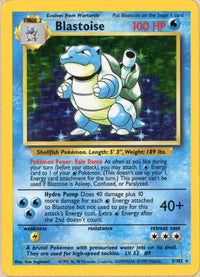 Pokemon Single: Blastoise 2/102 Base Set (1999) Holo LP