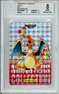 Pokemon Graded: Charizard #6 Bandai Carddass (1996) Beckett 8