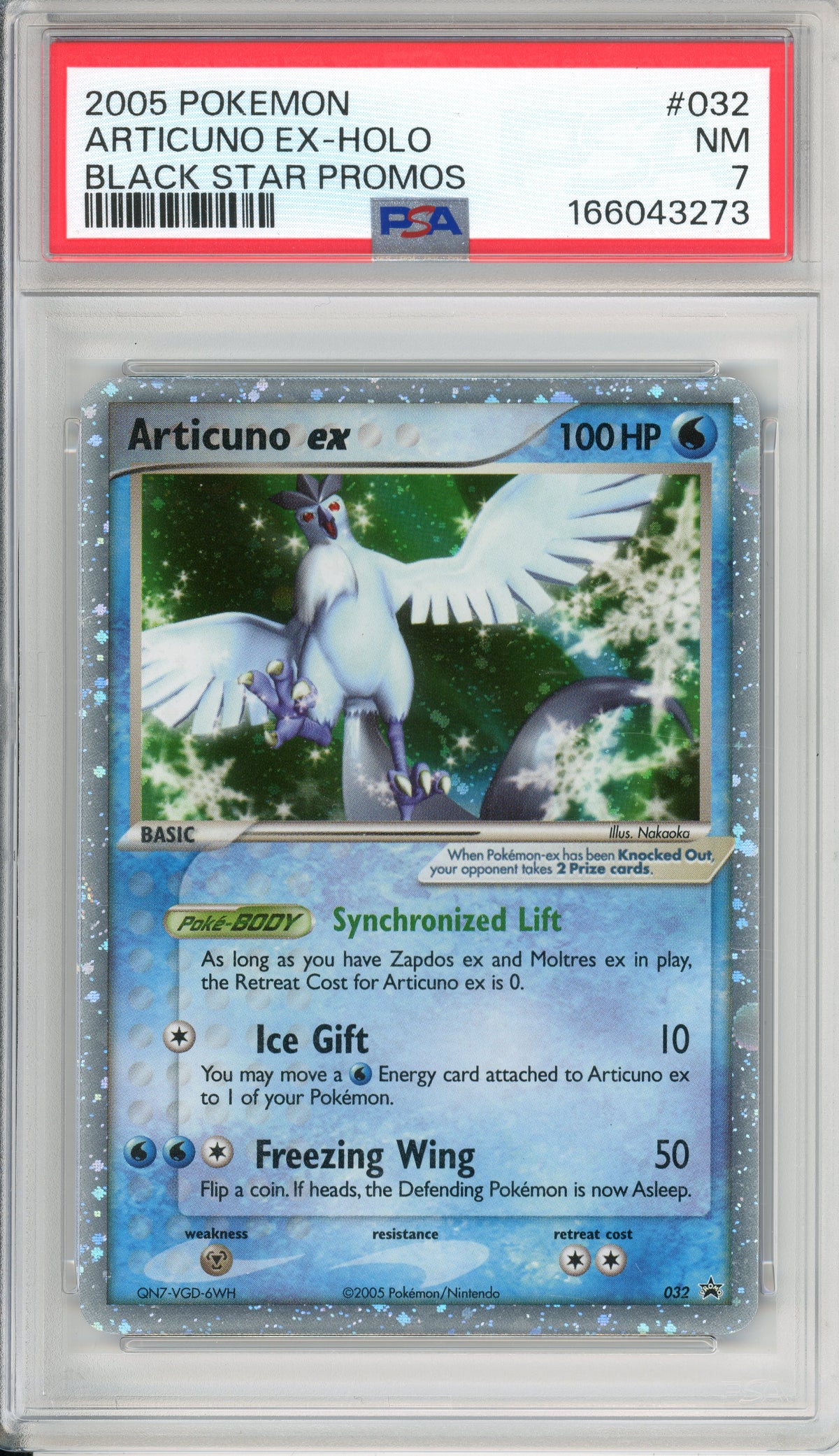Pokemon Graded: Articuno ex #32 Nintendo Promo (2005) Holo PSA 7