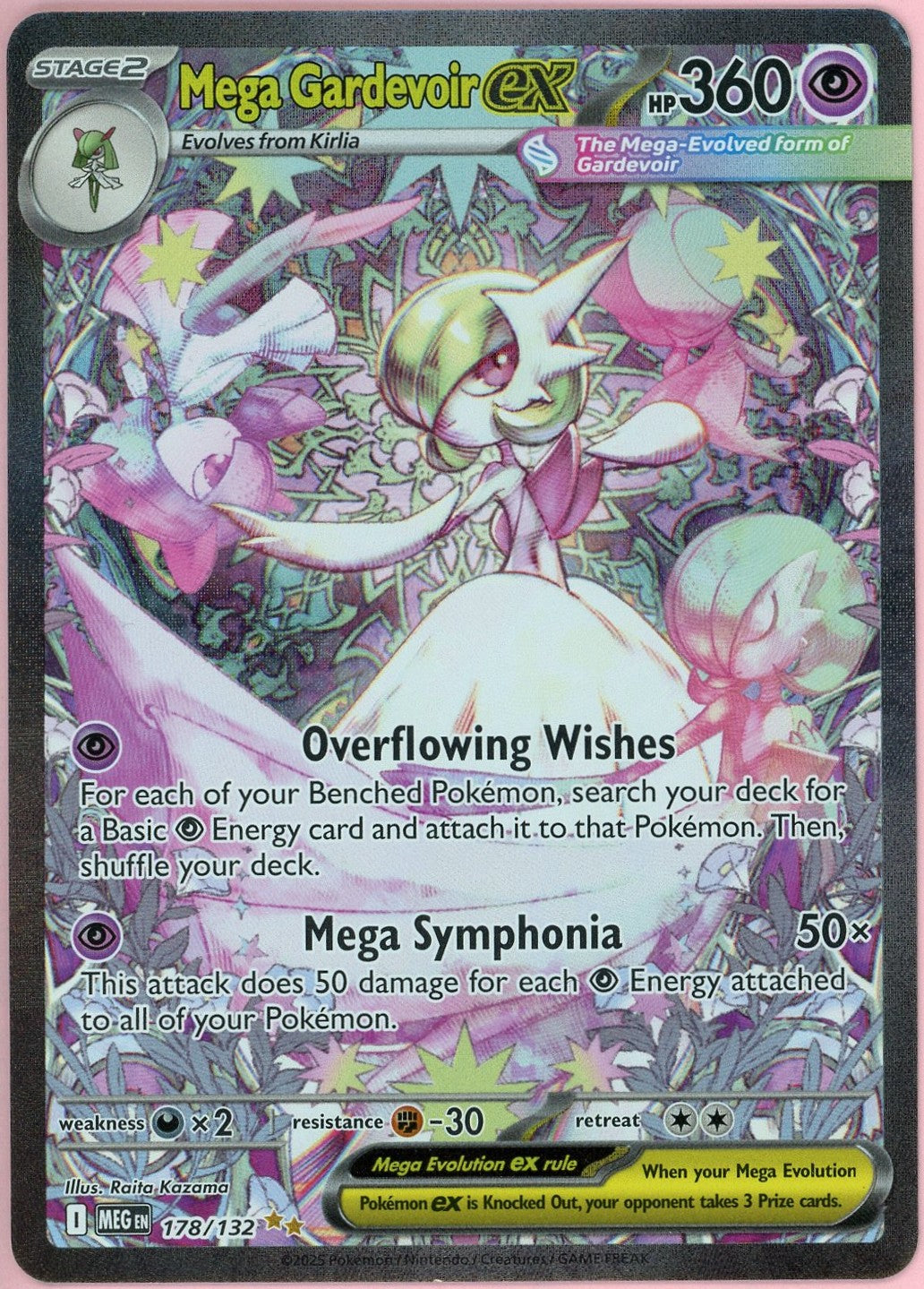 Pokemon Graded: Mega Gardevoir ex 178/132 Mega Evolution (2025) SIR NM