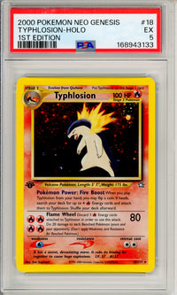 Pokemon Graded: Typhlosion 1st Edition 18/111 Neo Genesis (2000) Holo PSA 5