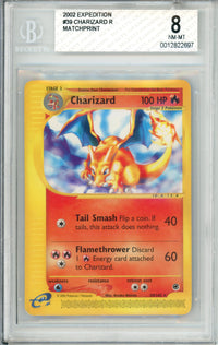 Pokemon Graded: Charizard #39 Expedition (2002) Matchprint Beckett 8
