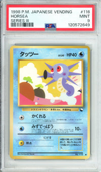 Pokemon Graded: JP Horsea #116 Vending Series III (1998) PSA 9