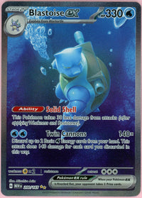 Pokemon Single: Blastoise ex 200/165 Scarlet & Violet 151 (2023) SIR NM