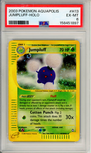 Pokemon Graded: Jumpluff H13/H32 Aquapolis (2003) Holo PSA 6