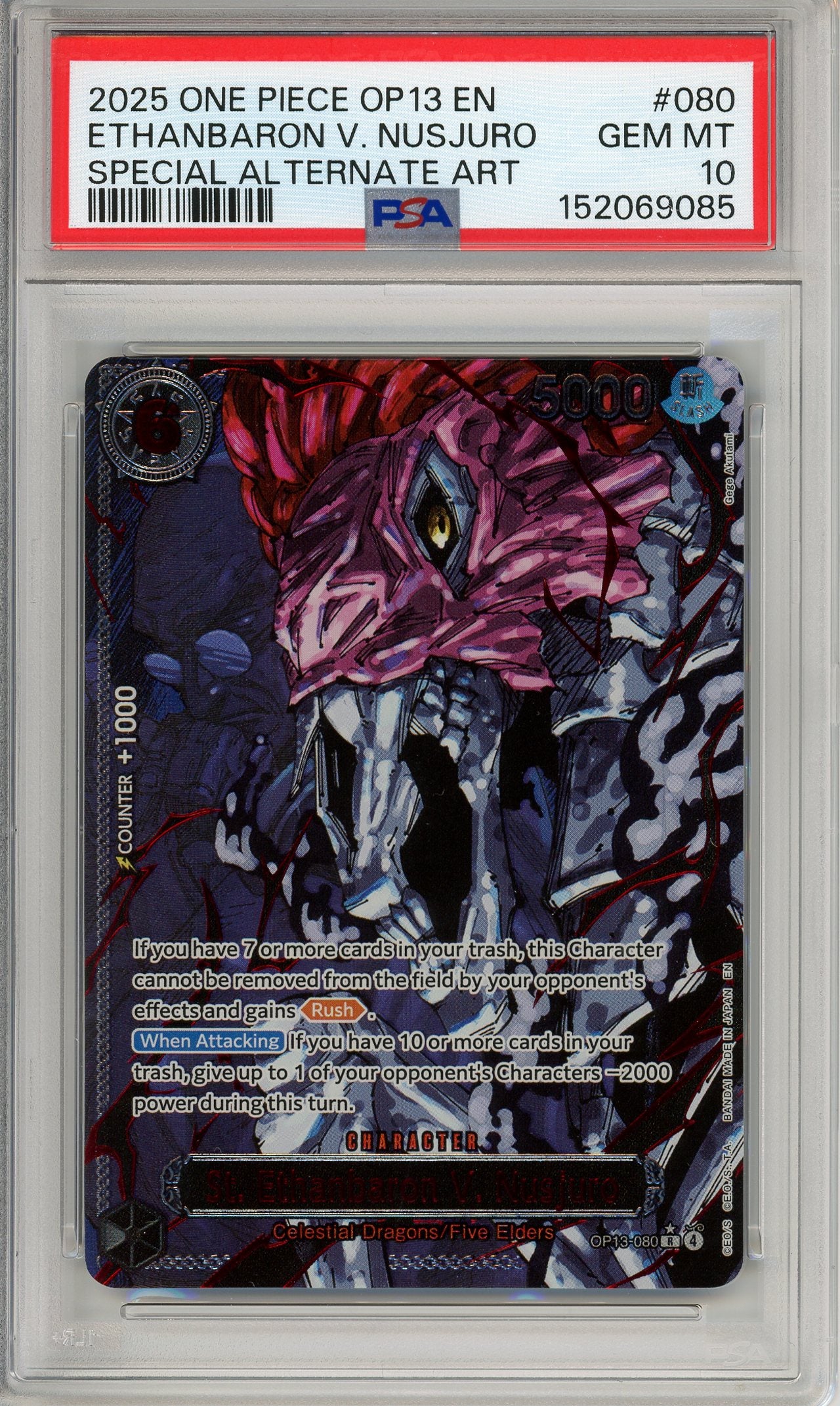 One Piece Graded: Ethanbaron V. Nusjuro OP13-080 Special Alternate