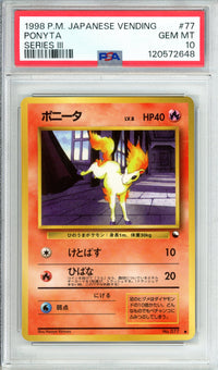 Pokemon Graded: JP Ponyta #77 Vending Series III (1998) PSA 10