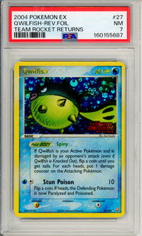Pokemon Graded: Qwillfish 27/109 Team Rocket Returns (2004) Reverse Foil PSA 7