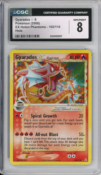 Pokemon Graded: Gyarados Gold Star 102/110 EX Holon Phantoms (2006) Holo CGC 8