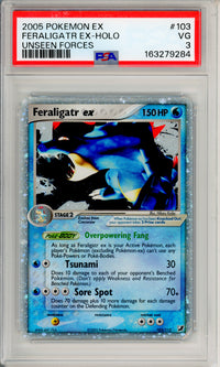 Pokemon Graded: Feraligatr ex 103/115 Unseen Forces (2005) Holo PSA 3
