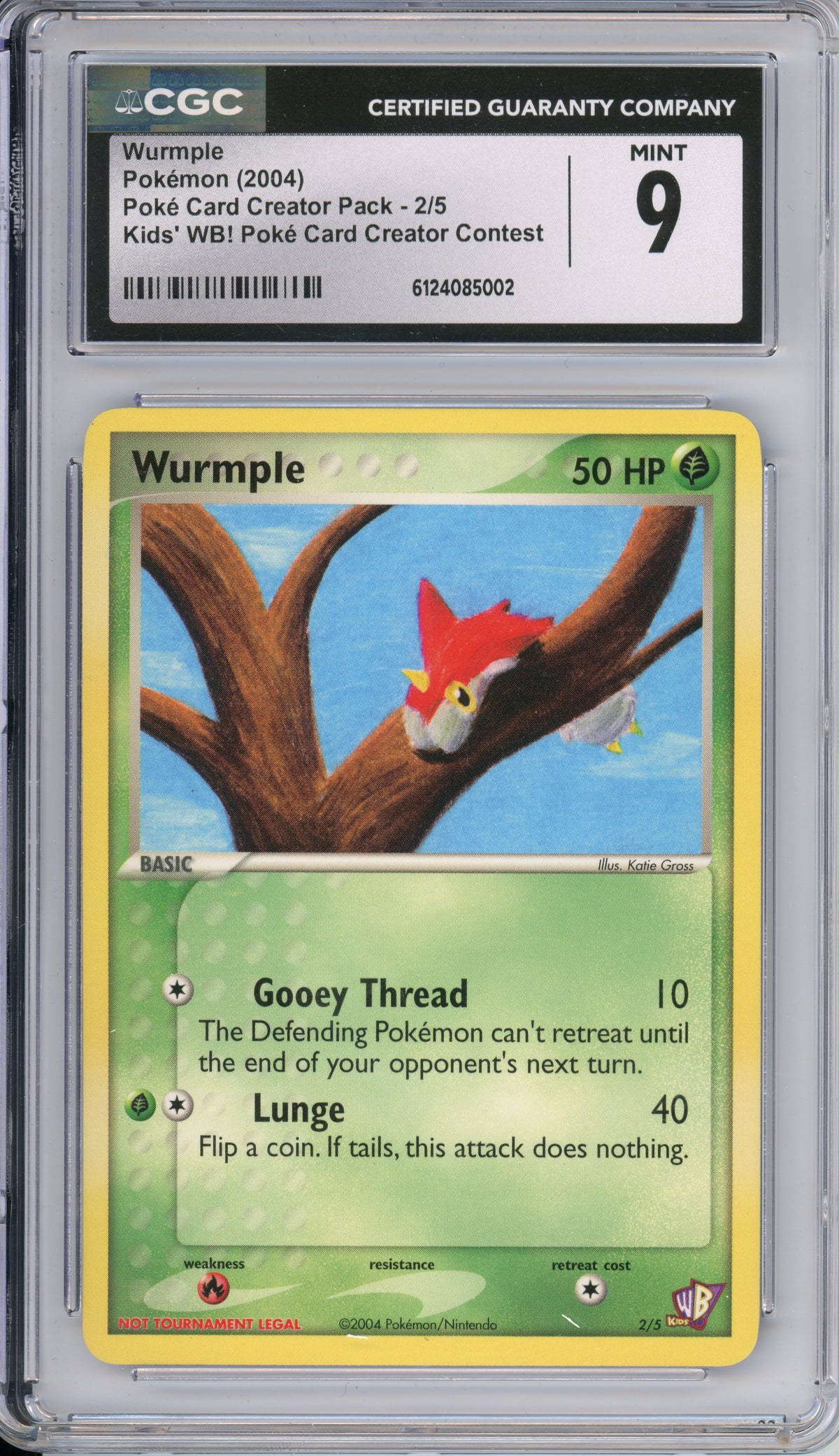 Pokemon Graded: Wurmple 2/3 Poke Card Creator Pack (2004) CGC 9