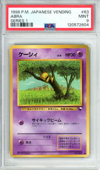 Pokemon Graded: JP Abra #63 Vending Series I (1998) PSA 9