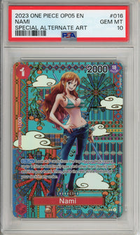 One Piece Graded: Nami OP01-016 Special Alternate Art PSA 10