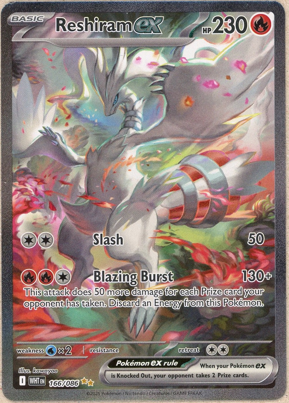 Pokemon Single: Reshiram ex 166/086 White Flare (2025) SIR NM