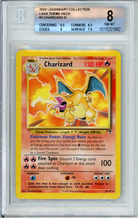 Pokemon Graded: Charizard #3 Deck Legendary Collection (2002) Beckett 8