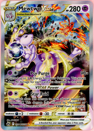 Pokemon Single: Mewtwo VSTAR GG44/GG70 Crown Zenith (2023) NM
