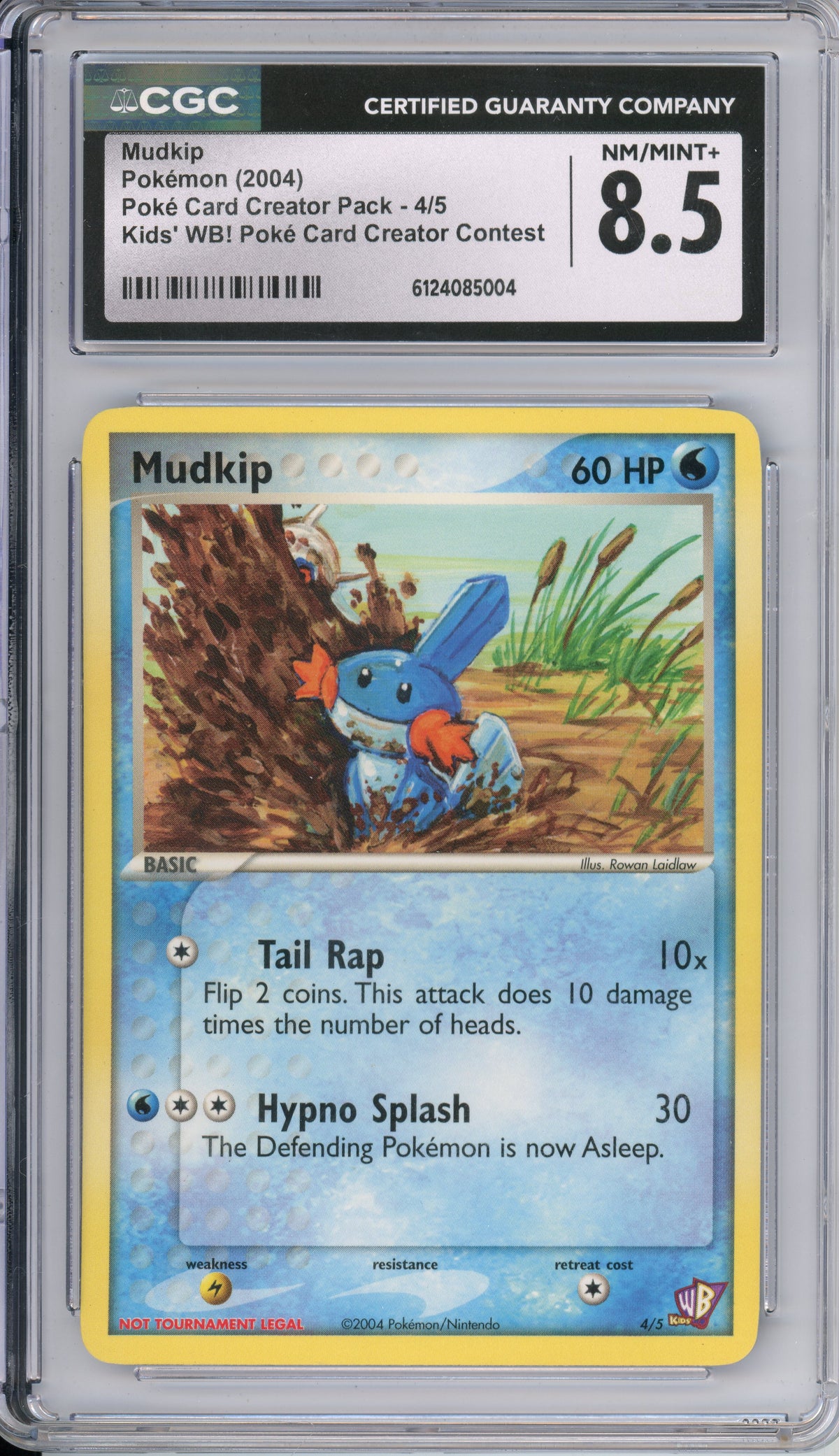 Pokemon Graded: Mudkip 4/5 Poke Card Creator Contest (2004) CGC 8.5